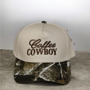 Coffee Cowboy Camouflage Trucker Hat